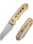 Pragma Prime Thumb Stud & Button Lock Knife Champagne Aluminum Handle Çakı 2
