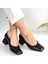 Bernishoes Cande Siyah Cilt Topuklu Ayakkabı 4