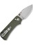 Baby Banter 2-Tg Thumb Stud & Crossbar Lock Knife Green & Red G10 Handle Çakı 3