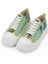 Kadın Vegan Yeşil Kalın Taban Sneakers - The Band Tasarım 1