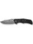 Biophase Flipper & Button Lock Knife Black Aluminum Handle Damascus Çakı 1