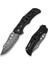 Biophase Flipper & Button Lock Knife Black Aluminum Handle Damascus Çakı 2