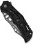Biophase Flipper & Button Lock Knife Black Aluminum Handle Damascus Çakı 5