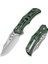 Biophase Flipper & Button Lock Knife Green Aluminum Handle Çakı 2