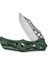 Biophase Flipper & Button Lock Knife Green Aluminum Handle Çakı 4