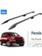 Fiat Panda 319 2011-2025 Araç Üstü Alüminyum Tavan Yan Rayları Plus Serisi - Siyah 1