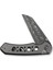 Pragma Prime Thumb Stud & Button Lock Knife Gray Aluminum Handle Damascus Çakı 4