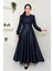 Kadın Giyim Abiye Moda Pul Detaylı Saten Abiye 2537 1