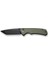 Button Lock Brazen Flipper & Thumb Stud Knife Od Green G10 Handle Çakı 1