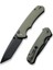 Button Lock Brazen Flipper & Thumb Stud Knife Od Green G10 Handle Çakı 2