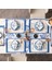Elysian Blue, Premium Seri Duck Keten Amerikan Servis, 6'lı 6