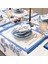 Elysian Blue, Premium Seri Duck Keten Amerikan Servis, 6'lı 7