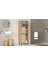 Bohem Banyo Dolabı Çok Amaçlı Dolap 2 Kapaklı Metal Ayaklı Uv Baskı Sepet-Jüt BOH10C-SU 3