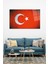 Eskitme Türk Bayrağı Cam Tablo, Modern Ev ve Ofis Dekoru, Hediyelik Duvar Dekorasyonu, Kırılmaz Cam 3