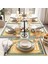 Safran Luxe, Duck Keten 6'lı Amerikan Servis, Supla, Kaymaz 40X50CM 8