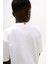 Erkek Çocuk Rahat Kesim Göğsü Tonal Nakışlı T-Shirt - Beyaz 4
