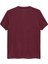 Erkek Slim Fit Bisiklet Yaka Logo Baskılı T-Shirt - Bordo 2