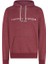 Erkek Kapüşonlu Logo Baskılı Sweatshirt - Bordo 1