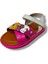 Bagcı 3039-20 Renkli Kalp Cırtlı Kız Çocuk Sandalet Pembe Beyaz 21-25 1