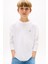 Erkek Çocuk Bisiklet Yaka Uzun Kollu T-Shirt - Beyaz 1