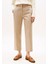 Kadın Slim Straight Fit Chino Pantolon - Bej 1