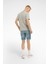 RI Left Chest Logo Gri Erkek Kısa Kol T-Shirt 8