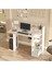 Pantego 124CM Çalışma Masası Bilgisayar Masası Raflı Beyaz Pan1-W 1