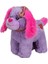 Renkli Peluş Köpek 25 Cm. -Mor 2