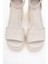 Margot Ekru Cilt Hakiki Deri Kadın Platform Topuklu Sandalet 2