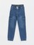 Lcw Kids Indigo Beli Lastikli Erkek Çocuk Kargo Jean Pantolon 1