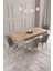 Calvin Atlantik 80X132 Açılabilir Mdf Masa Yemek Odası Takımı, Mutfak Takımı 4 Adet Sandalye 2