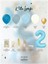 2 Yaş Balonu Doğum Günü Balon Zinciri Pastel Mavi Parti Seti 2