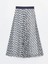 Lcw Modest Lacivert Beli Lastikli Rahat Kalıp Desenli Kadın Etek 5