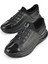 , Erkek Hakiki Deri Sneaker 153423Z704 Siyah 5