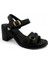 2420HAKIKI Deri Günlük Kadın Sandalet-Siyah 1