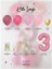 3 Yaş Balonu Doğum Günü Balon Zinciri Pastel Pembe Parti Seti 2