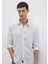 Çizgili Beyaz Siyah Erkek Gömlek M0211695-90914 1