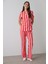 Mercan Chill Days Çizgili Gömlek Yaka Pamuklu Kısa Kollu Pijama Takımı 1