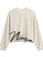 Slogan Nakışlı Crop Sweatshırt TW6250091027018 5