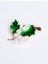 Yeşil Parlak Yaprak Figürlü Incili Broş 2