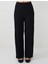 Siyah Rahat Kesim Yüksek Bel Bol Paça Pantolon 5