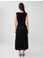 Siyah Kalp Yaka Kolsuz Midi Triko Elbise 5