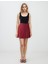 Bakır Normal Bel Düz Kesim Dokuma Mini Etek 2
