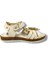 3083-20 Çapraz Şerit Çiçekli Kız Çocuk Sandalet 26-30 3