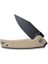 Tranquil Flipper & Thumb Stud Knife Tan G10 Handle Çakı 4