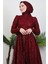 Ayperi Tesettür Abiye Bordo 5
