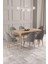 Calvin Atlantik 80X132 Açılabilir Mdf Masa Yemek Odası Takımı, Mutfak Takımı 6 Adet Sandalye 1