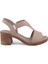 Hakiki Deri Sandalet Modern Lastikli 607 Gri 2