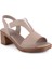 Hakiki Deri Sandalet Modern Lastikli 607 Gri 3