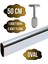 Metal Oval Krom Mobilya Dolap Askı Borusu(Krom)(Oval)(2 Adet Ayaklı Kapalı Flanş-1 Adet Boru) 1